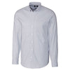 Cutter & Buck Men's Light Blue Long Sleeve Epic Easy Care Tailored Fit Stretch Oxford Stripe Shirt