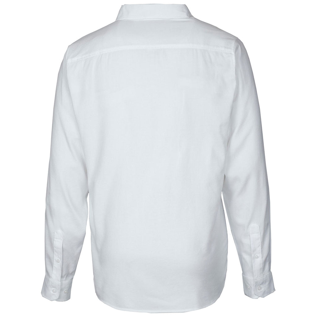 Cutter & Buck Men's White Windward Twill Long Sleeve Shirt