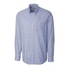 Cutter & Buck Men's French Blue L/S Epic Easy Care Tattersall Dress Shirt