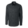 Cutter & Buck Men's Black L/S Tailored Fit Nailshead Dress Shirt