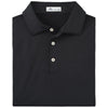 Peter Millar Men's Black Solid Performance Polo with Sean Collar