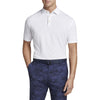 Peter Millar Men's White Solid Performance Polo with Sean Collar