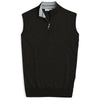 Peter Millar Men's Black Crown Soft Merino Quarter Zip Vest