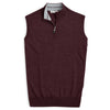 Peter Millar Men's French Wine Crown Soft Merino Quarter Zip Vest