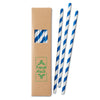 Primeline Reflex Blue Paper Straw Set - 20/PC