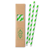 Primeline Lime Green Paper Straw Set - 20/PC