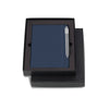 Moleskine Gift Set with Navy Blue Large Hard Cover Ruled Notebook and Grey Pen (5