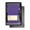 Moleskine Gift Set with Brilliant Violet Large Hard Cover Ruled Notebook and Black Pen (5