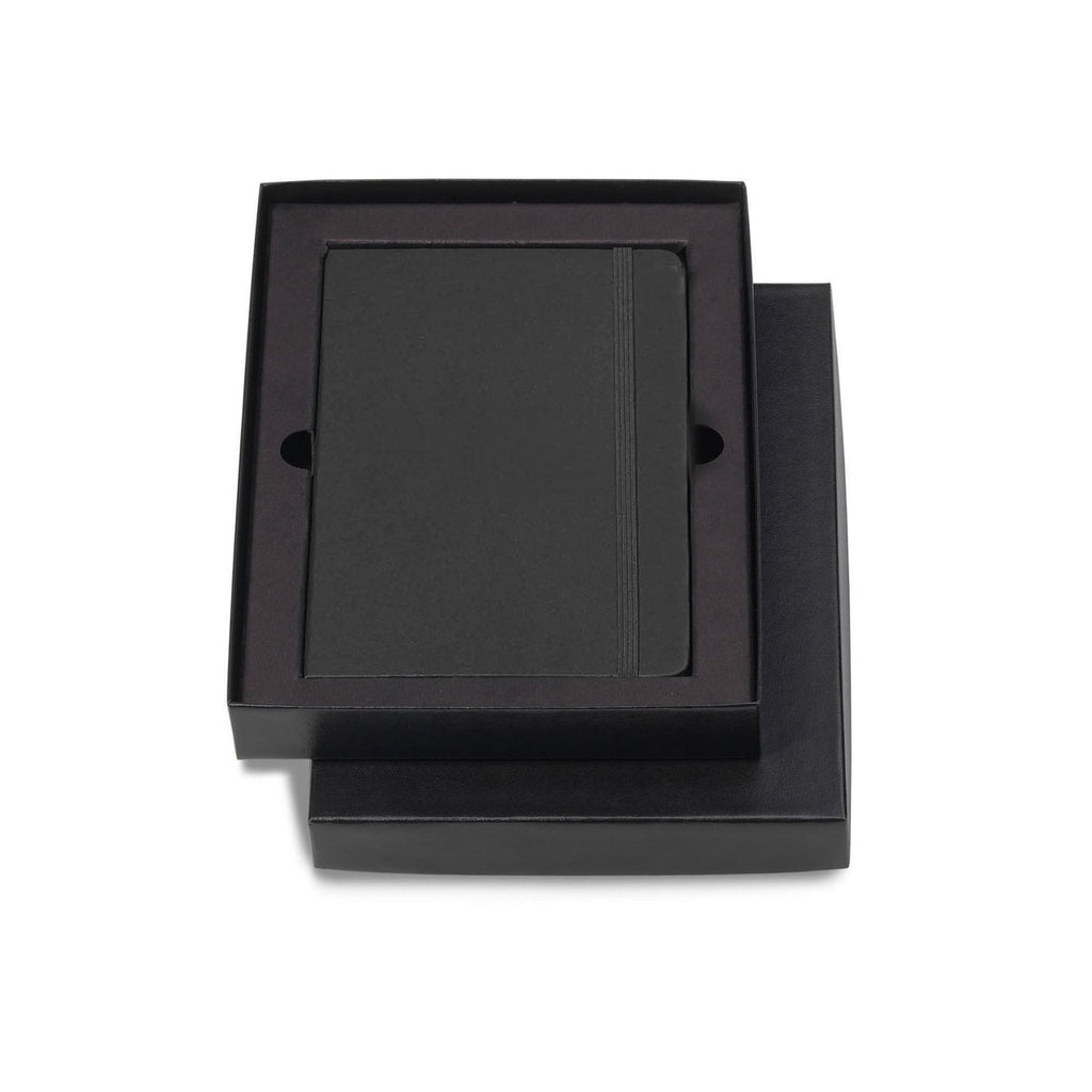 Moleskine Gift Set with Black Hard Cover Plain Large Notebook (5" x 8.25")