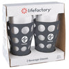 SnugZ Grey 20 oz. lifefactory Beverage Glass with Silicone Sleeve 2 Pack