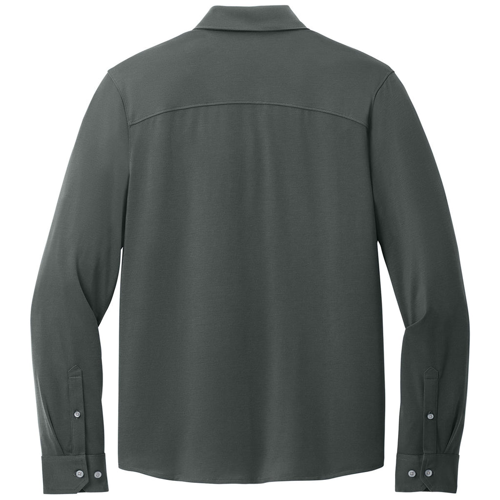 Mercer+Mettle Men's Anchor Grey Stretch Jersey Long Sleeve Shirt