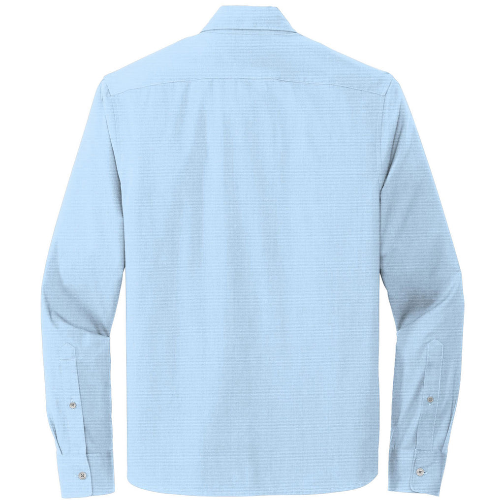 Mercer+Mettle Men's Air Blue End On End Long Sleeve Stretch Woven Shirt