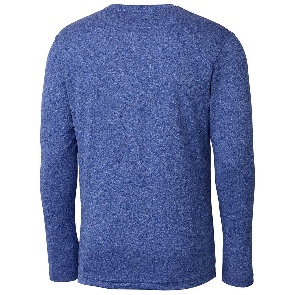 Clique Men's Blue Heather Charge Active Tee Long Sleeve