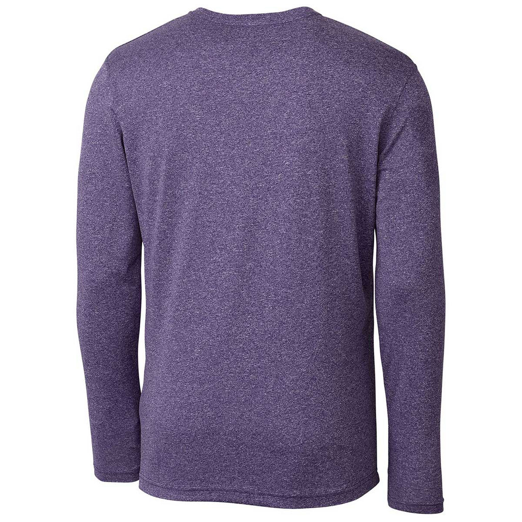 Clique Men's College Purple Heather Charge Active Tee Long Sleeve
