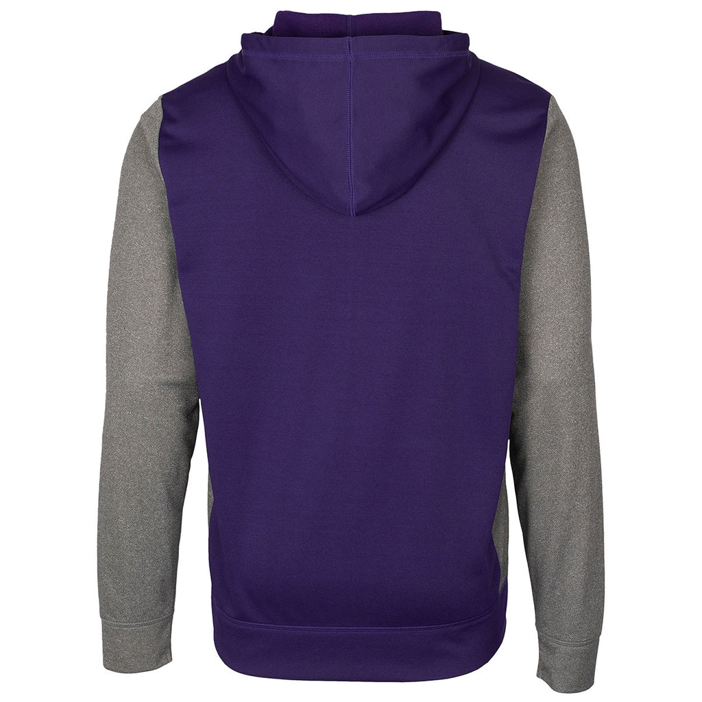 Clique Men's College Purple Helsa Sport Colorblock Full Zip