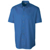 Clique Men's Sea Blue Short Sleeve Avesta Stain Resistant Twill