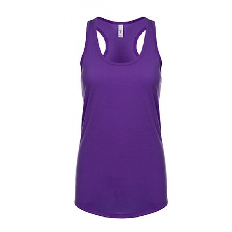 Next Level Women's Ideal Racerback Tank - Navy Purple, X-Large, 60% Cotton 40% Polyester