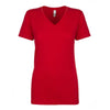 Next Level Women's Red Ideal V-Neck Tee