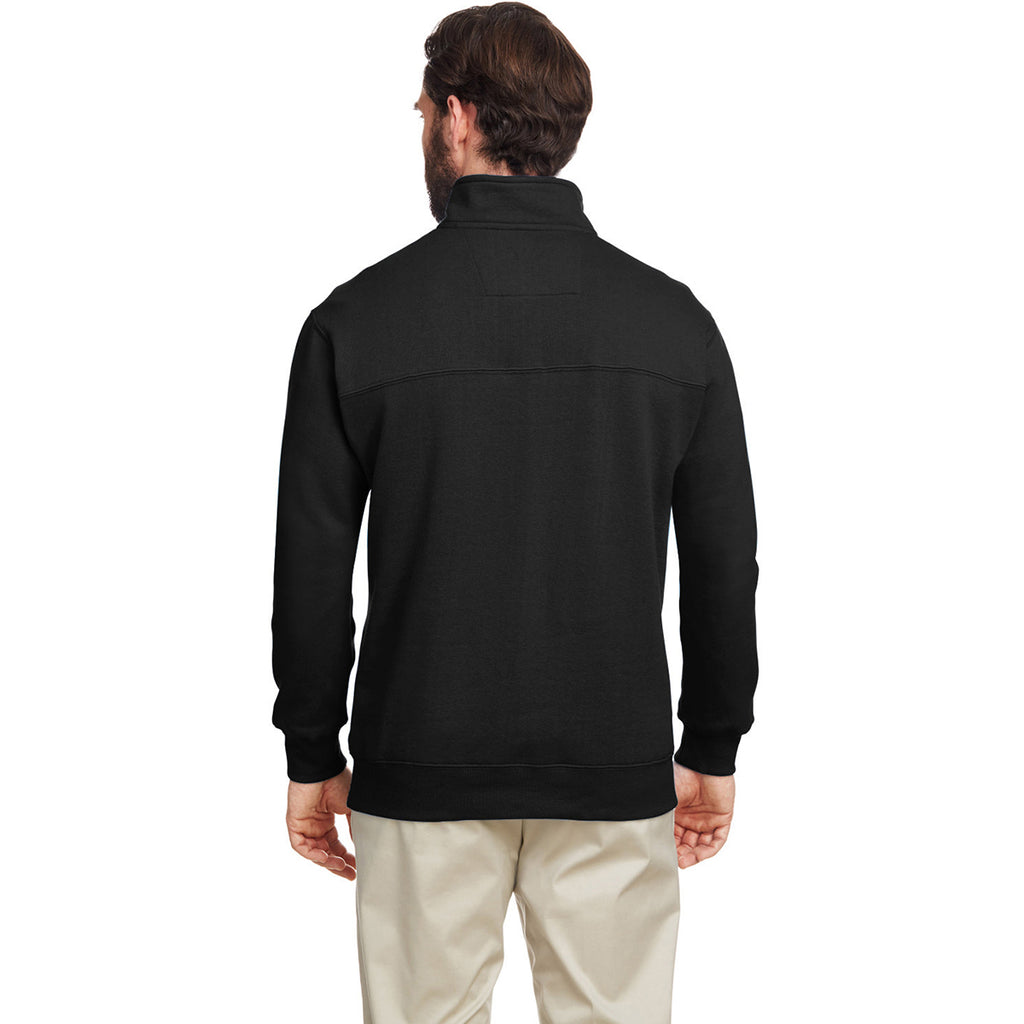 Nautica Men's Black Anchor Quarter-Zip Pullover