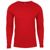 Next Level Men's Red Premium Fitted Long-Sleeve Crew Tee
