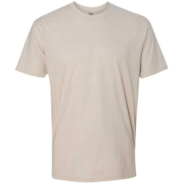 Next Level Men's Premium CVC T-Shirt - Cream, Soft 60% Cotton 40% Poly Blend, Laundered For Less Shrinkage