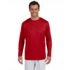 New Balance Men's Cherry Red Ndurance Athletic Long-Sleeve T-Shirt