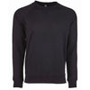 Next Level Unisex Black French Terry Raglan Crew