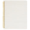 Sugar Paper Grey Ticking Stripe Spiral Notebook