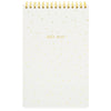 Sugar Paper White + Gold Scatter Dot Top Spiral Notebook