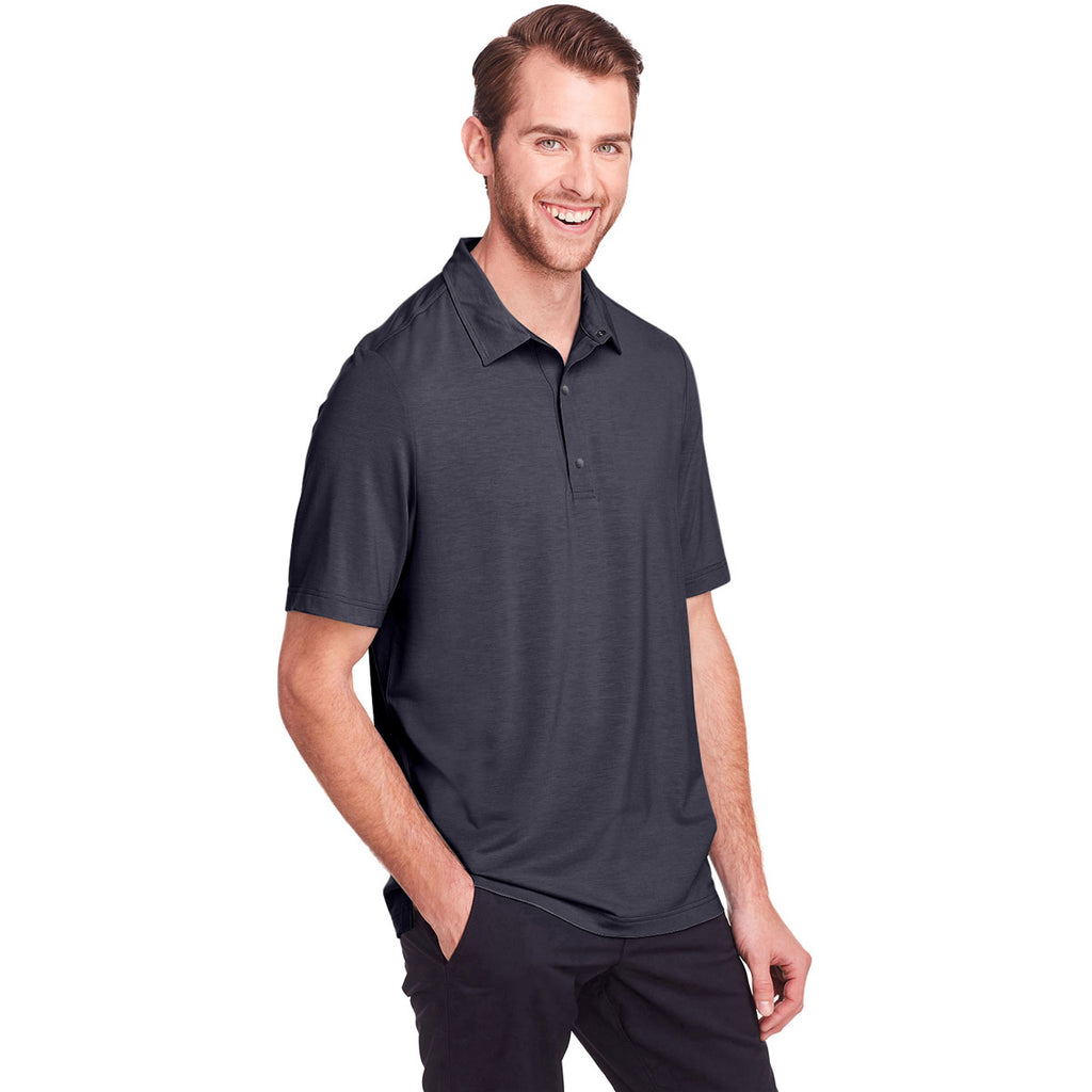 North End Men's Carbon Jaq Snap-Up Stretch Performance Polo