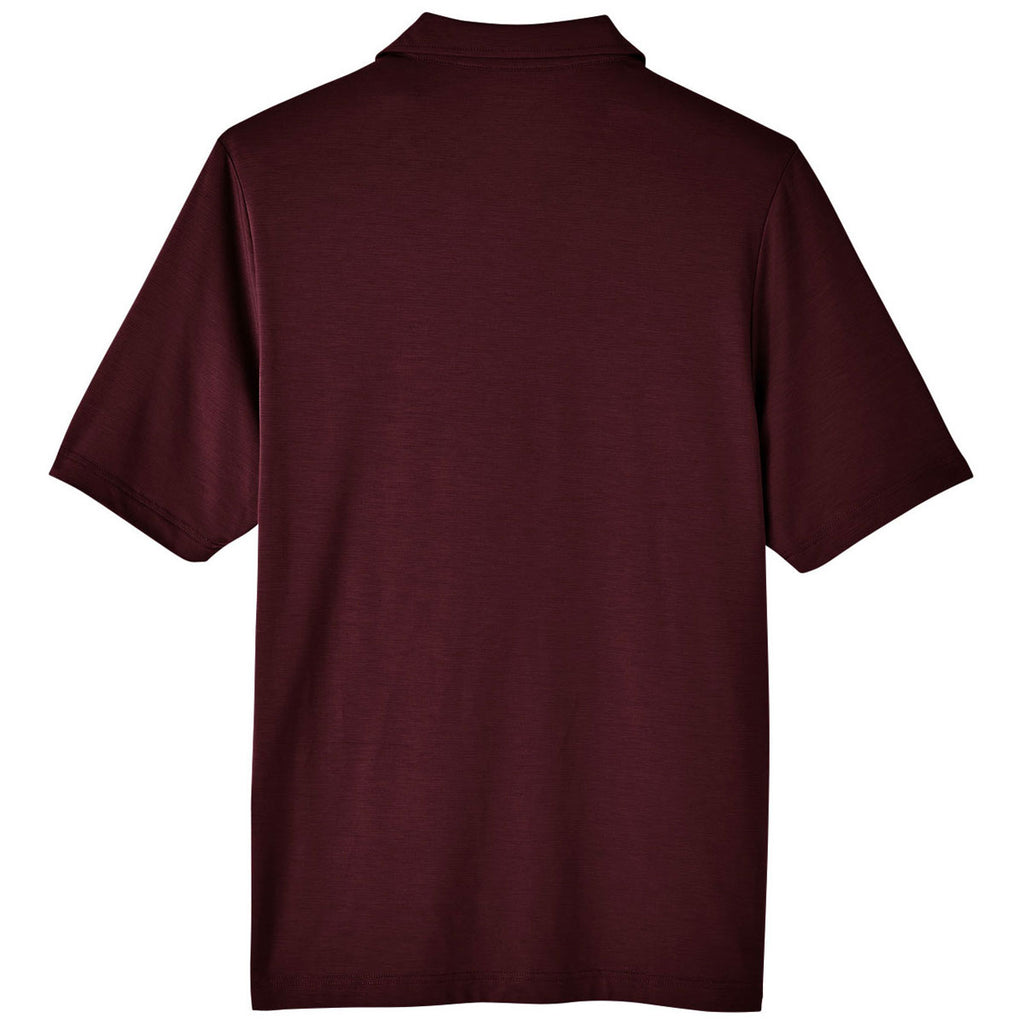 North End Men's Burgundy Jaq Snap-Up Stretch Performance Polo