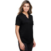 North End Women's Black Jaq Snap-Up Stretch Performance Polo