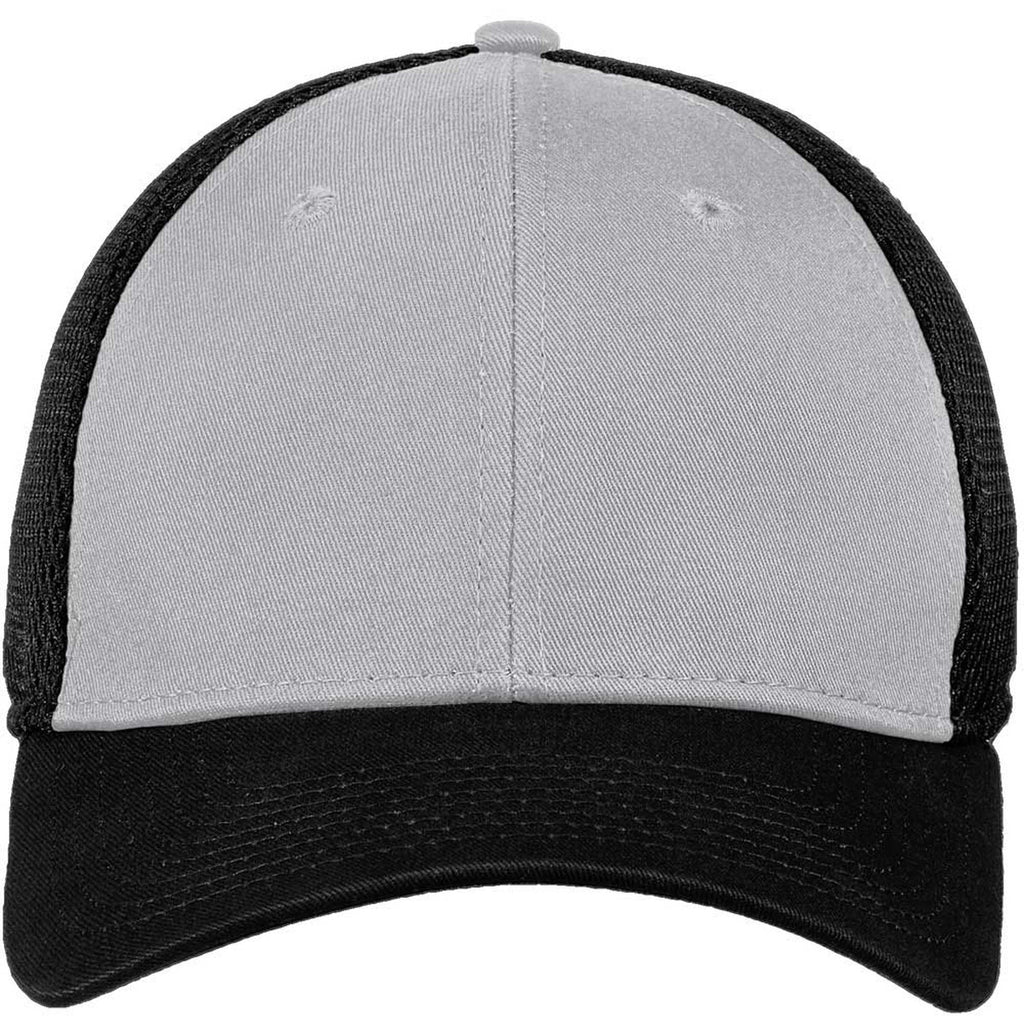 New Era 39THIRTY Grey/Black Stretch Mesh Cap