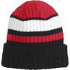 New Era Knit Red/Black Ribbed Tailgate Beanie