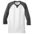 New Era Men's Black Heather/White Sueded Cotton 3/4-Sleeve Baseball Raglan Tee
