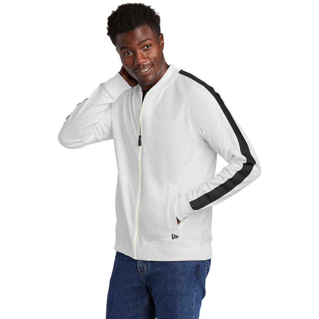 New Era Men's White/Black Track Jacket