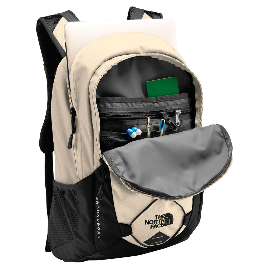 The North Face Rainyday Ivory Dark Heather/TNF Black Groundwork Backpack