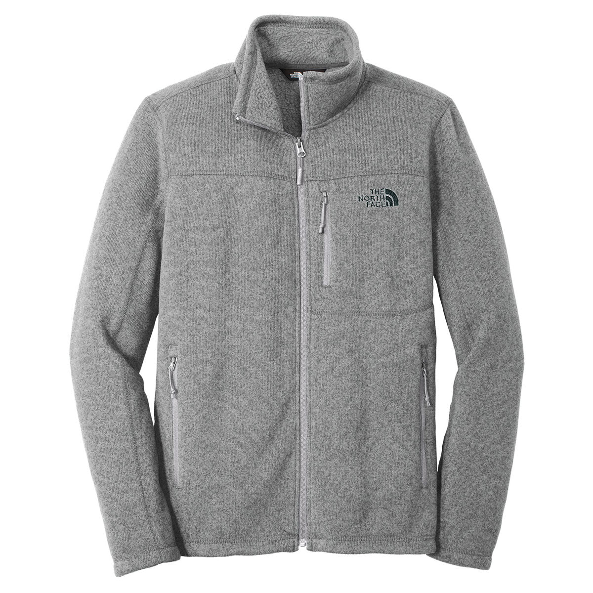 The North Face Men's Medium Grey Heather Sweater Fleece Jacket Merch