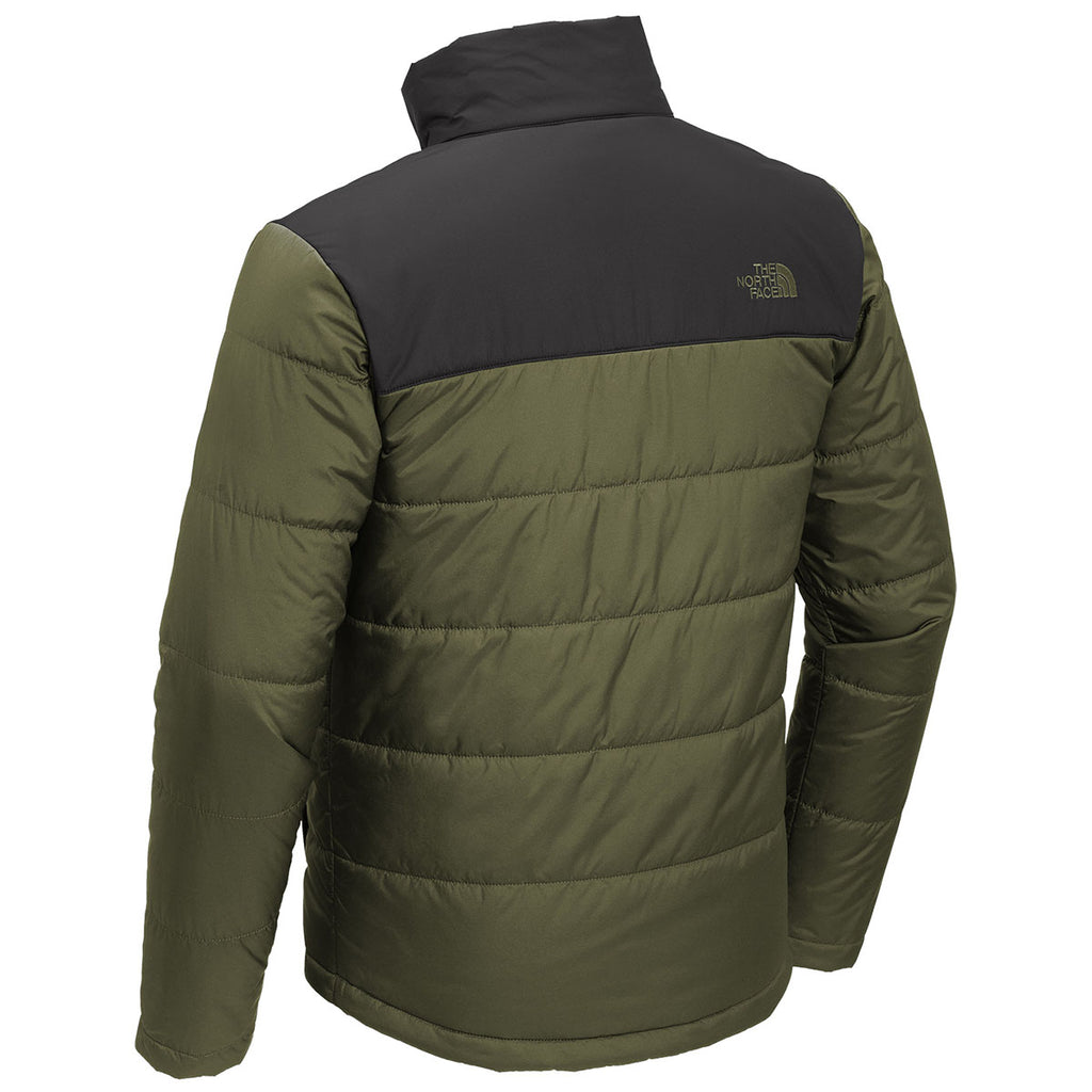 The North Face Men's Burnt Olive Green Chest Logo Everyday Insulated Jacket
