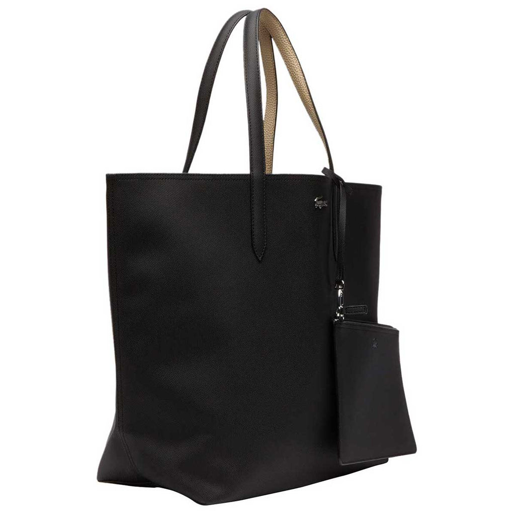Lacoste Women's Black/Warm Sand Anna Large Reversible Tote Bag