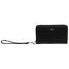 Lacoste Women's Black Daily Classic Phone Pouch Canvas Zip Wallet