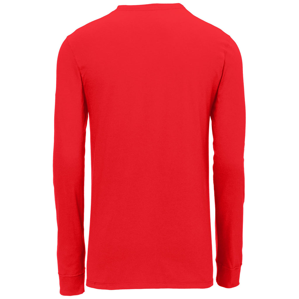 Nike Men's University Red Dri-FIT Cotton/Poly Long Sleeve Tee