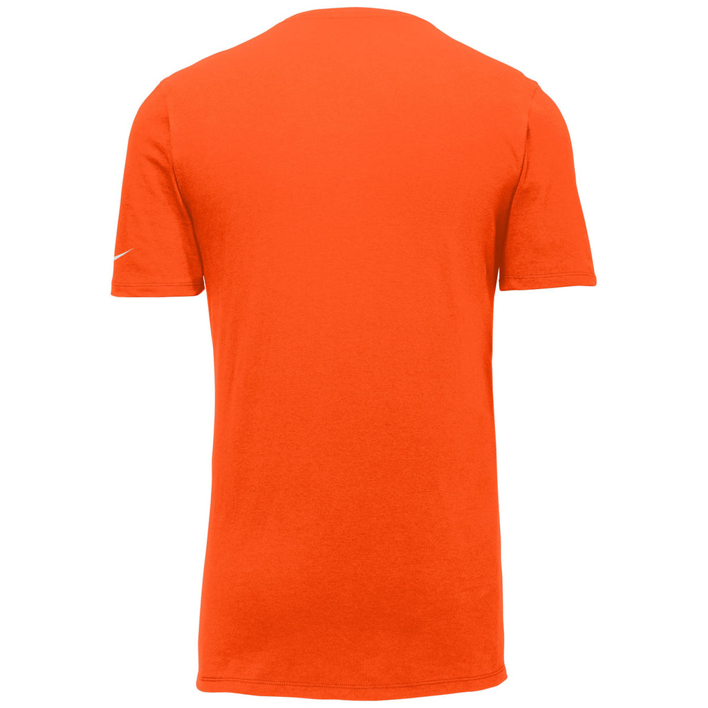 Nike Men's Brilliant Orange Dri-FIT Cotton/Poly Tee