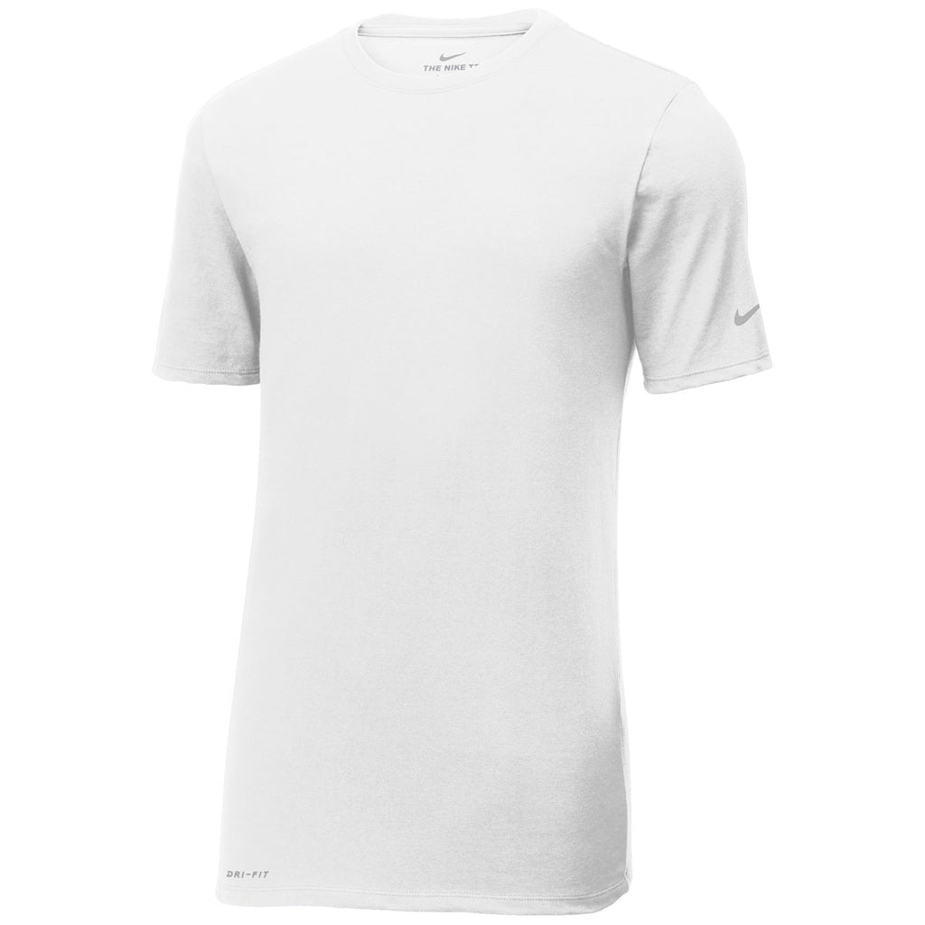 Nike Men's White Dri-FIT Cotton/Poly Tee