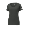 Nike Women's Anthracite Dri-FIT Cotton/Poly Scoop Neck Tee