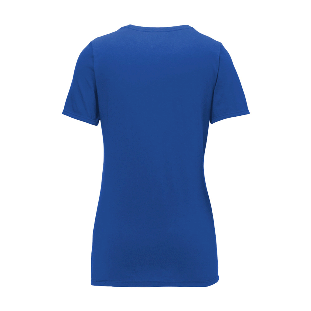 Nike Women's Rush Blue Dri-FIT Cotton/Poly Scoop Neck Tee