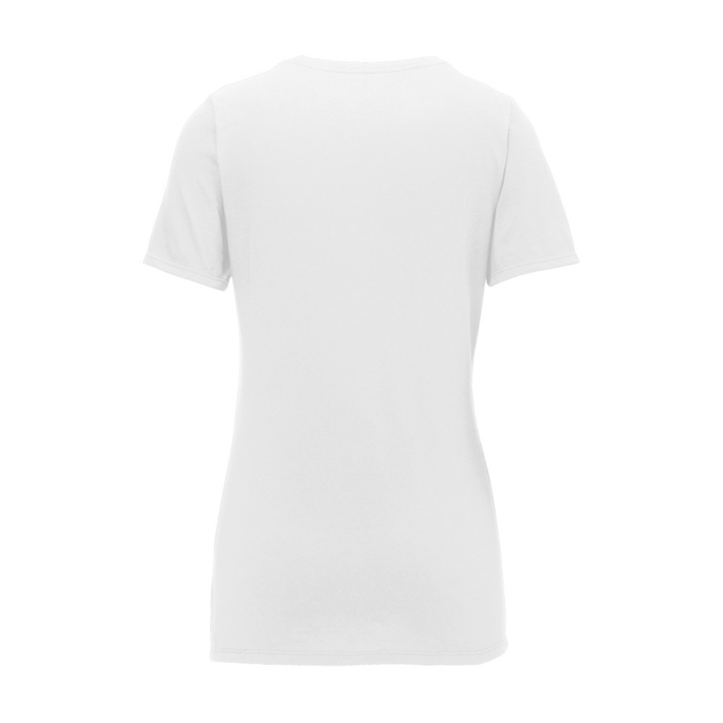 Nike Women's White Dri-FIT Cotton/Poly Scoop Neck Tee