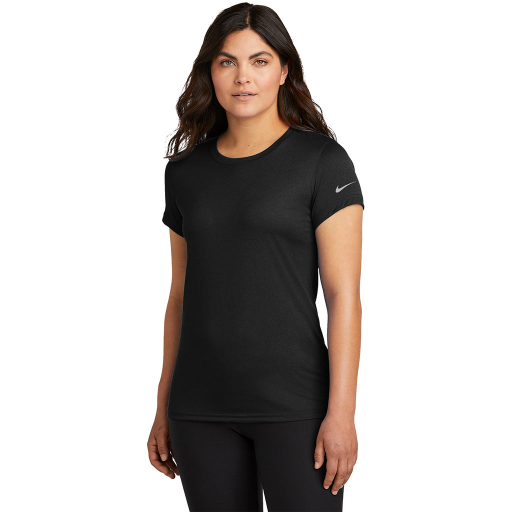 Nike Women's Black Swoosh Sleeve rLegend Tee