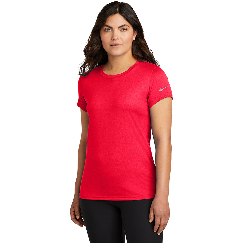 Nike Women's University Red Swoosh Sleeve rLegend Tee