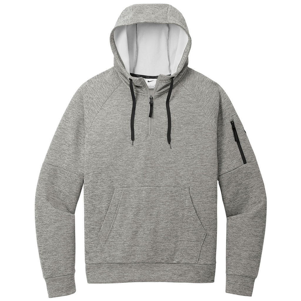 Nike Men's Dark Grey Heather Therma-FIT Pocket 1/4-Zip